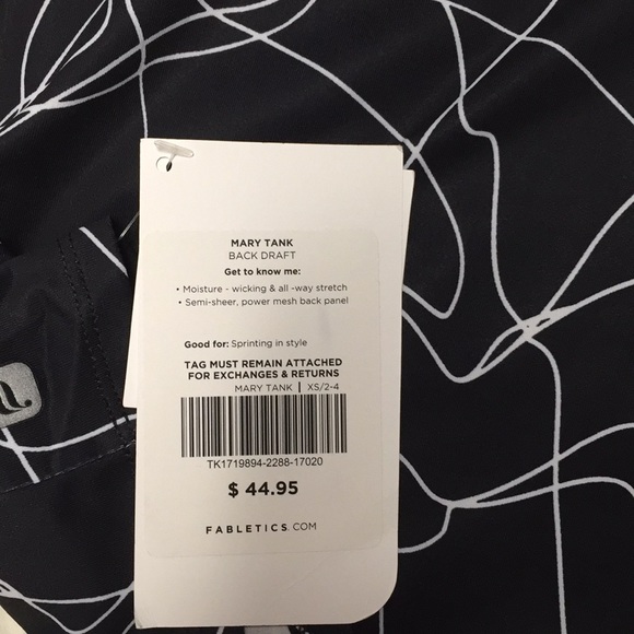 New Fabletics Mary Tank Size XS - Picture 5 of 5